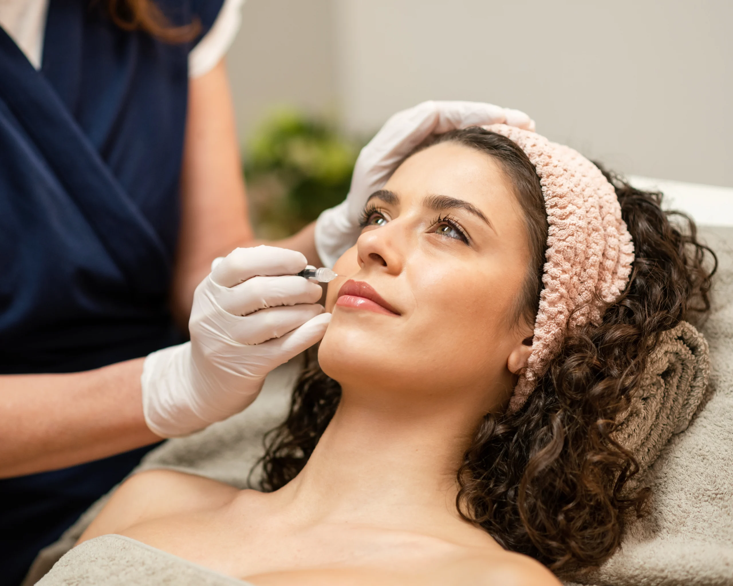 Lip and cheek filler treatment
